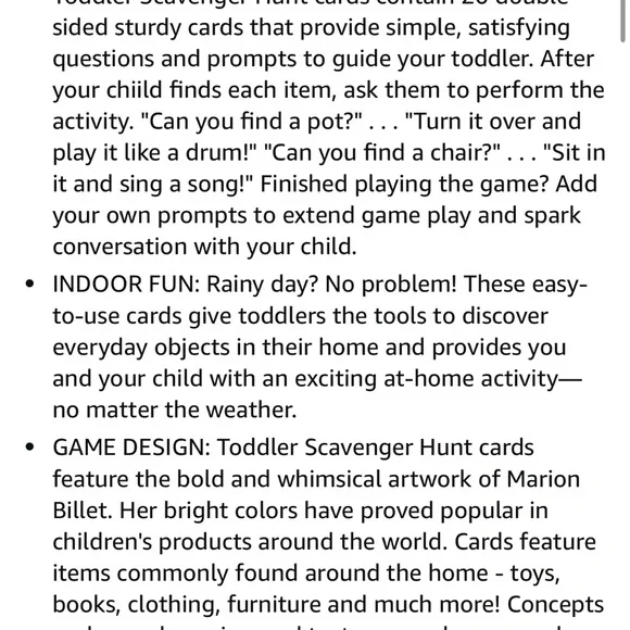 Toddler Learning Toy Scavenger Hunt Cards - Picture 10 of 10